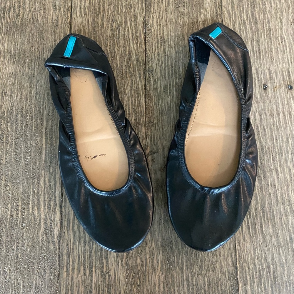 Tieks Black Ballet Flats with Flexible Design